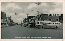 Broadway Looking North from Bus Station Postcard