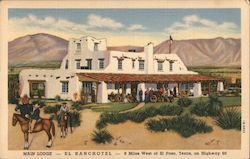 Main Lodge, El Ranchotel El Paso, TX Postcard Postcard Postcard