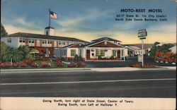 Moto-Rest Motel Santa Barbara, CA Postcard Postcard Postcard