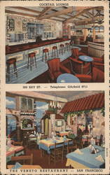 Veneto Restaurant San Francisco, CA Postcard Postcard Postcard