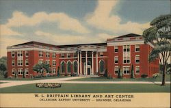 W. L. Brittain Library and Art Center Oklahoma Baptist University Postcard