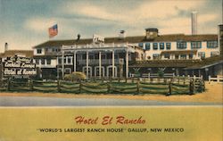Hotel El Rancho, World's Largest Ranch House Postcard