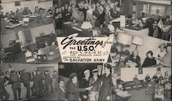 Greetings from the U.S.O. - Salvation Army Los Angeles, CA Postcard Postcard Postcard