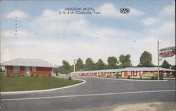 Meadow Motel Clarksville, TN Postcard Postcard Postcard