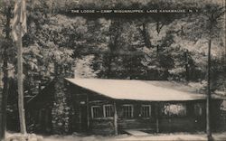 The Lodge, Girls Camp Wiquanuppek, Lake Kanawauke Postcard
