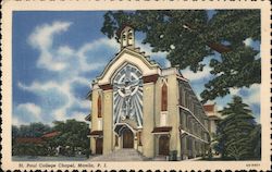 St. Paul College Chapel Manila, Philippines Southeast Asia Postcard Postcard Postcard