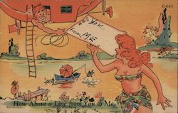 How About a Line from You to Me Postcard