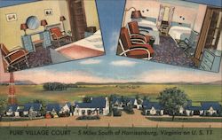 Pure Village Court, U. S. 11 Postcard