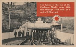 Tunnel at the Top of Coaldale Shaft Postcard