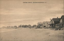 Central Beach Quonochontaug, RI Postcard Postcard Postcard