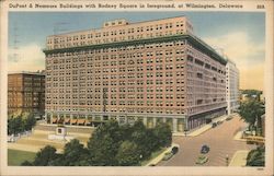 DuPont & Nemours Buildings with Rodney Square in Foreground Postcard