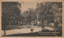 Shuffle Boards, River Park Postcard