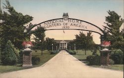 Front Entrance and Archway, National Home Daughters of America Tiffin, OH Postcard Postcard Postcard