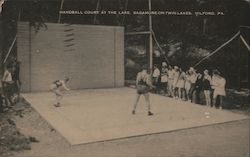 Handball Court at the Lake Sagamore-On-Twin-Lakes Milford, PA Postcard Postcard Postcard