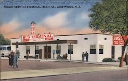 Public Service Terminal Main Street Postcard