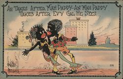 Ah Takes After Mah Pappy... Black Americana Postcard Postcard Postcard
