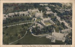 Aerial View Bryn Mawr College Postcard