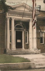 Entrance to Library Postcard