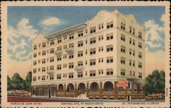 Hotel Ponce De Leon, On Waterfront Overlooking Tampa Bay St. Petersburg, FL Postcard Postcard Postcard