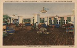 Attractive Mezzanine Parlor-New Rosslyn Hotels Postcard