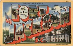 Greetings from Fort Jackson - Post Headquarters Postcard