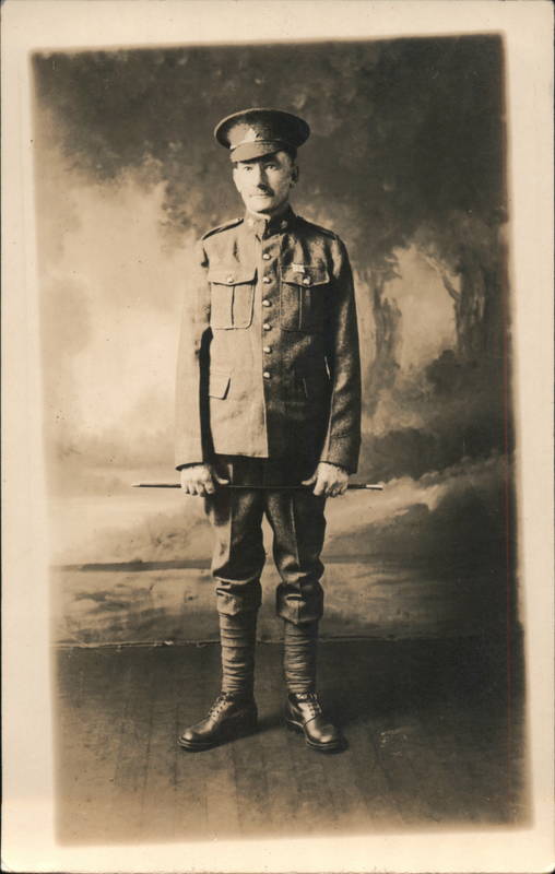 Canadian Soldier, Studio Photo Canada World War I