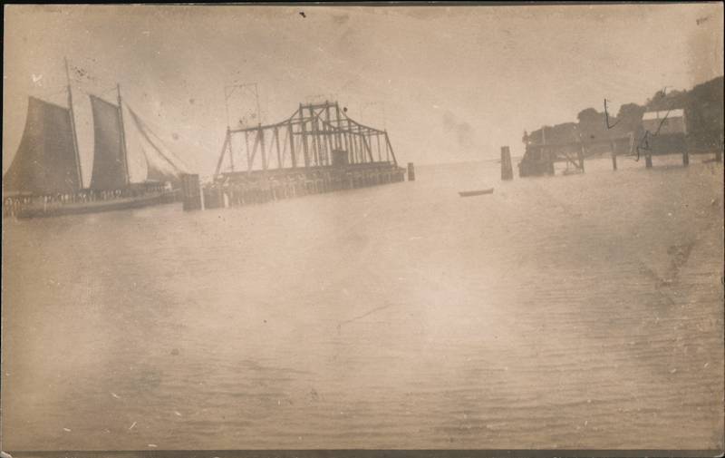 Schooner Ship and Bridge, Near Novato? California