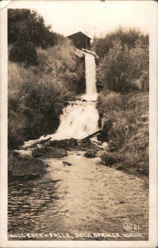 Soda Creek Falls Soda Springs, ID W Postcard