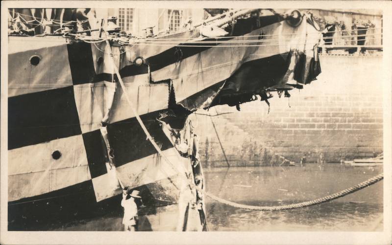 USS Jarvis (DD-38) Destroyer, after Collision Ships