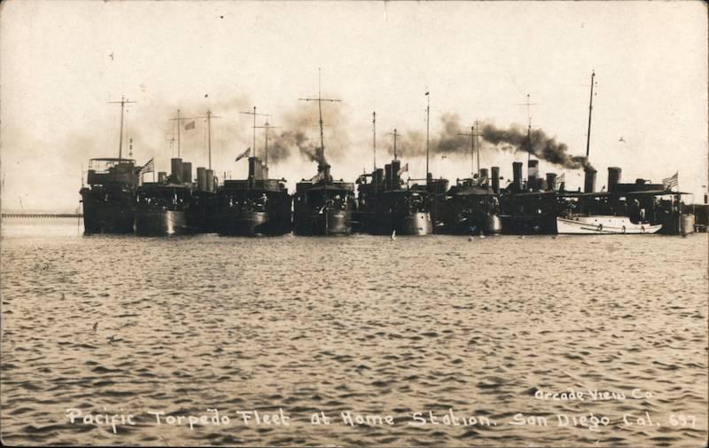 Pacific Torpedo Fleet at Home Station San Diego California