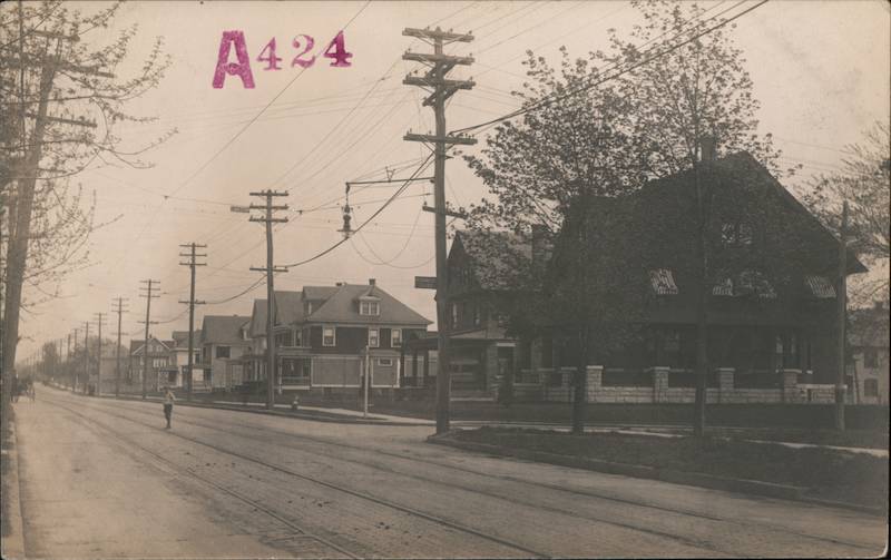 Houses on A Street with Power Lines In Front Niskayuna New York