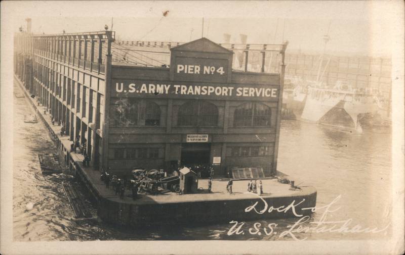 Pier #4 Dock of USS Leviathan Hoboken New Jersey Ships
