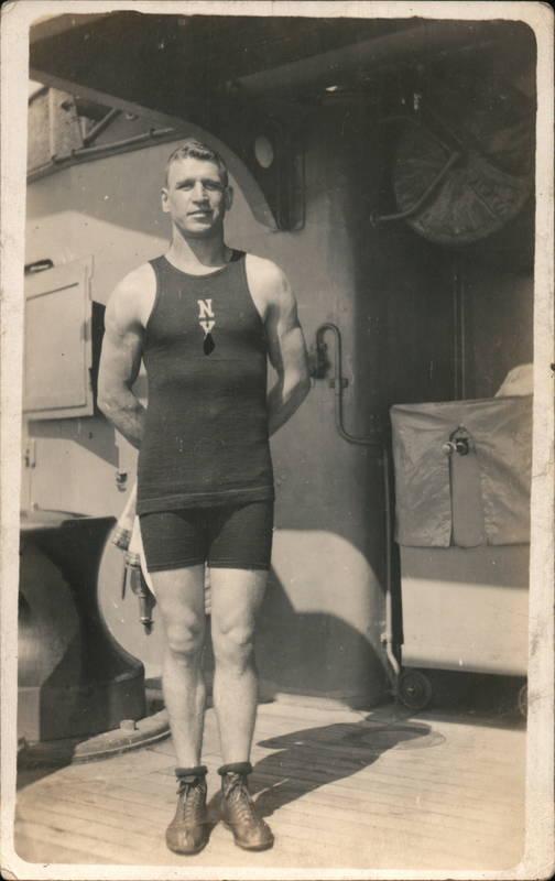 Sailor in Bathing Suit, USS New York Navy