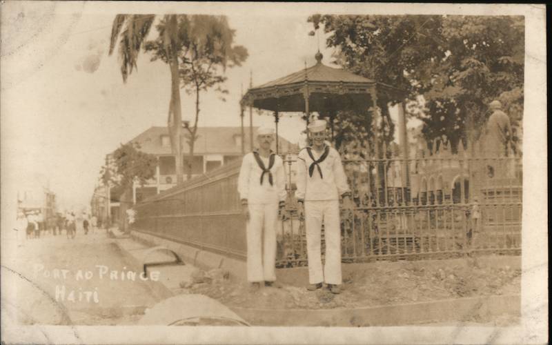 Two Sailors at Park Port-au-Prince Haiti Navy