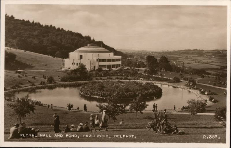 Floral Hall and Pond at Belfast Zoo Ireland Postcard