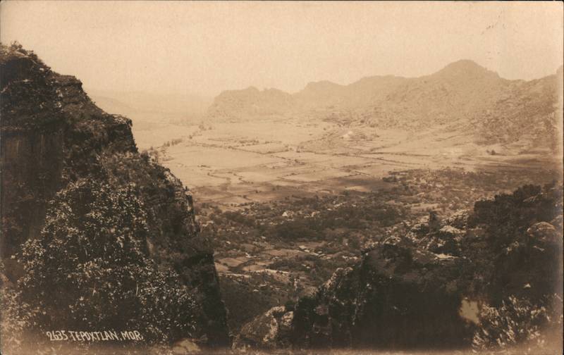 Mountains and Valley Scene Tepoxtlan Mor Mexico Hugo Brehme