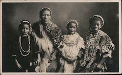 African Family Studio Portrait Postcard