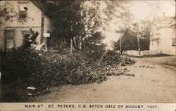 Main Street and St. Peters after Gale of August 1927 Cape Breton, NS Canada Nova Scotia Postcard Postcard Postcard