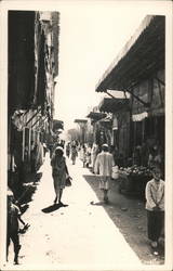 Bazaar Scene Iraq or Iran Postcard