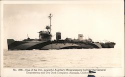 Minesweeper, General Engineering and Dry Dock Alameda, CA Ships Postcard Postcard Postcard