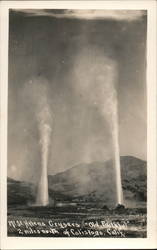 Mt. St. Helena Geysers "Old Faithful" Postcard