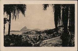 Bird's Eye View of the City and Ocean Rio de Janeiro, Brazil Postcard Postcard Postcard