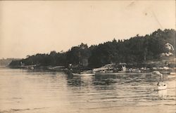 Coastline of Boothbay Harbor, Maine with Boats in the Water McDougall & Keefe Postcard