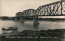 RR Bridge Over Missouri Rover Mobridge, SD Postcard Postcard Postcard