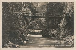 Johnson's Canyon Near Banff Canadian Rockies Canada Misc. Canada Postcard Postcard Postcard