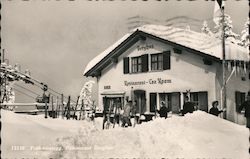 Exterior of Berghaus Restaurant & Tea Room Kreins-Frackmuntegg, Switzerland Postcard Postcard Postcard