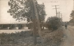 Street and River View Postcard