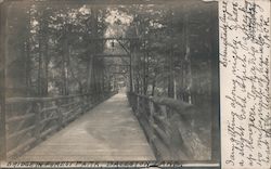 Bridge in Forest Park Ballston Lake, NY Postcard Postcard Postcard