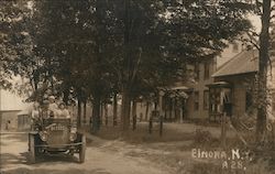 View of Houses, Old Car Lic. B1112 Postcard