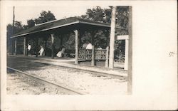 Trolley Stop, Forest Park Ballston Lake, NY Postcard Postcard Postcard